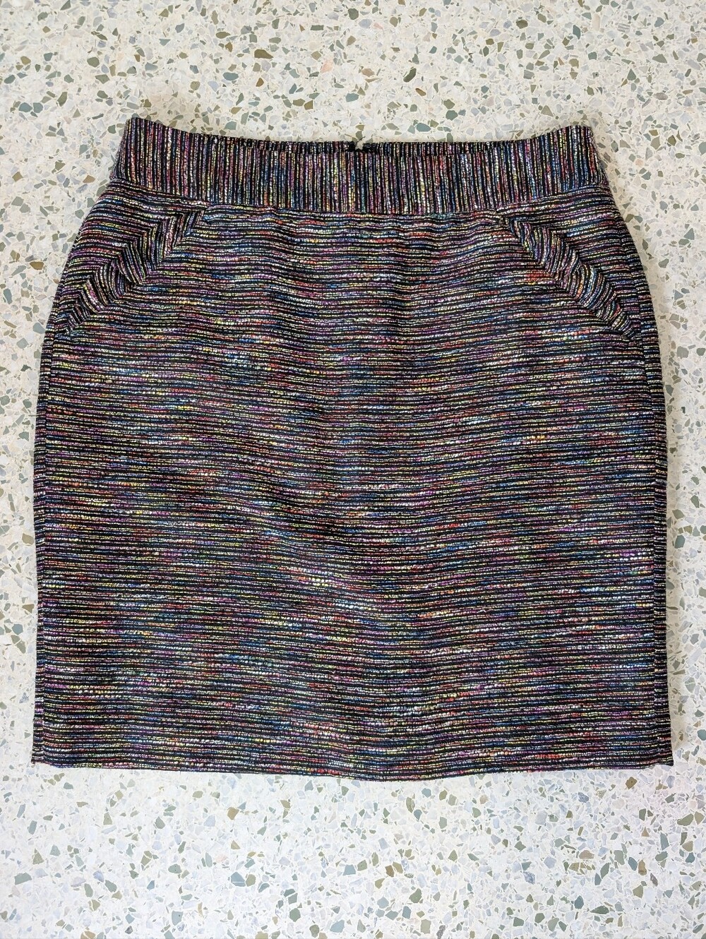 Ann Taylor LOFT Multi-Color Stranded Pencil Skirt